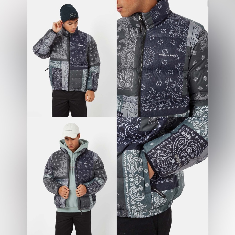 Thisisneverthat Men's Pertex T Down Jacket BANDANA MULTI